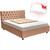Pat dormitor Elena stofa London 03 Beige 160x200 + pernă cadou
