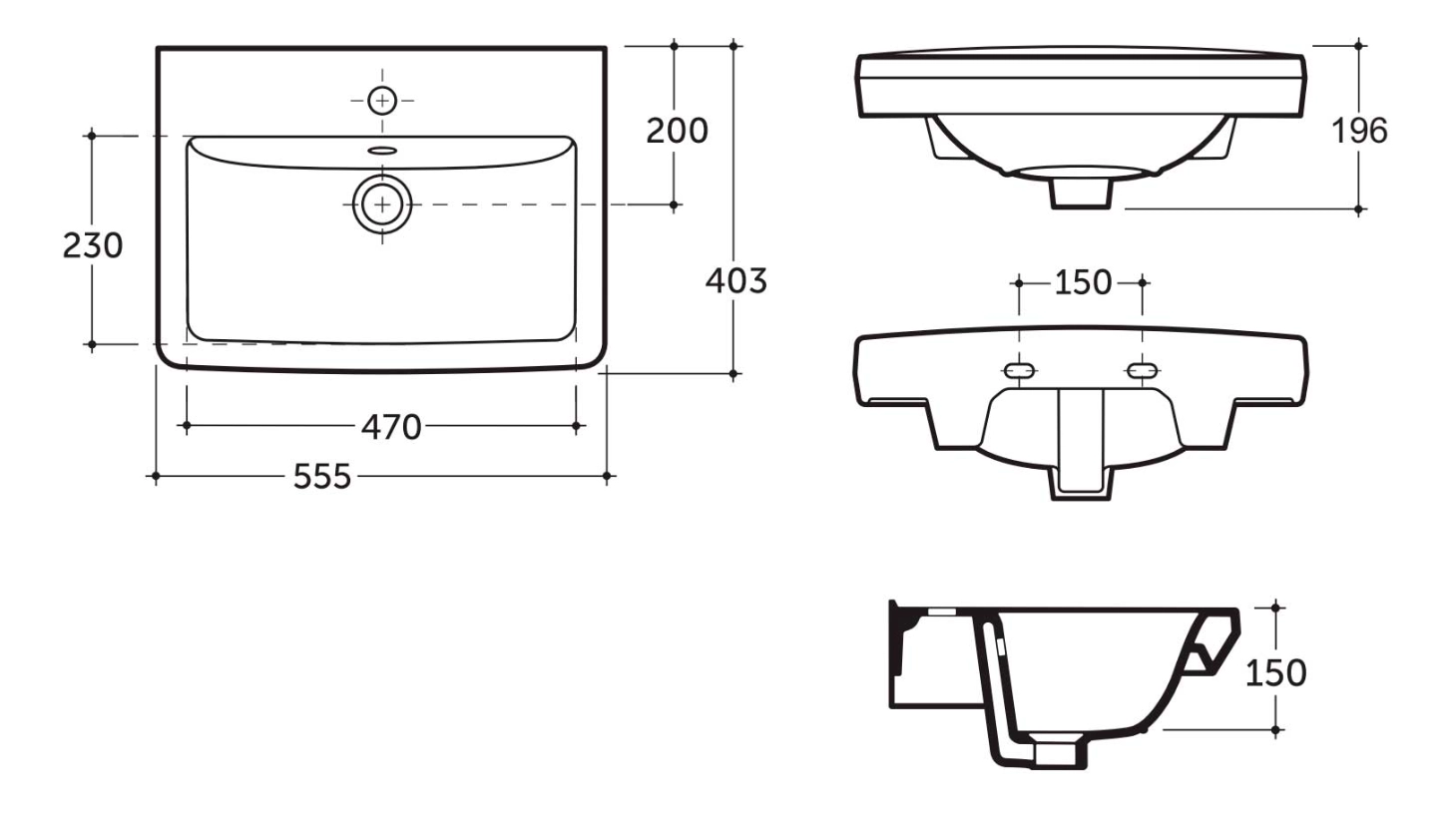 Lavoar Keramin Milan 55 white