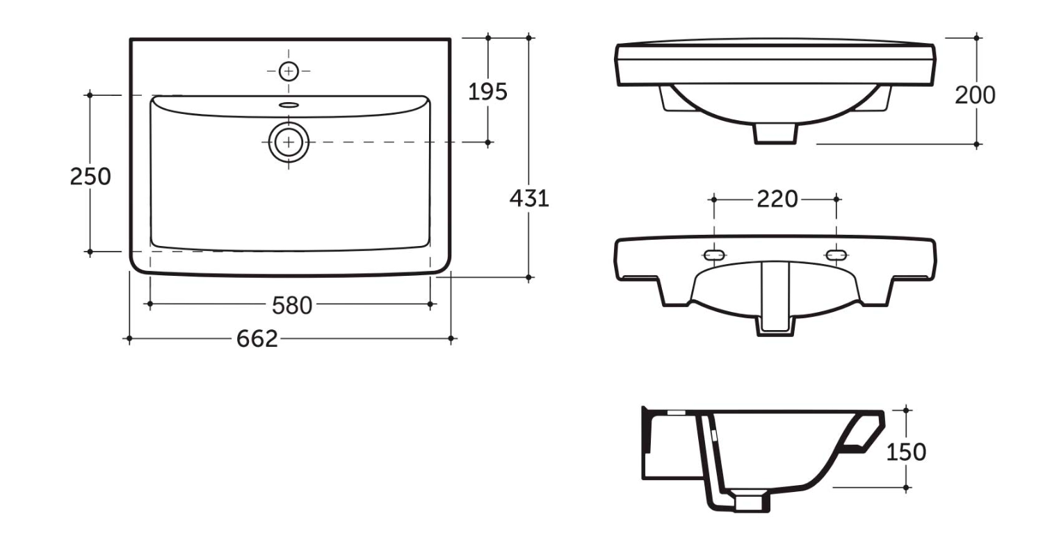 Раковина Keramin Milan 65 white