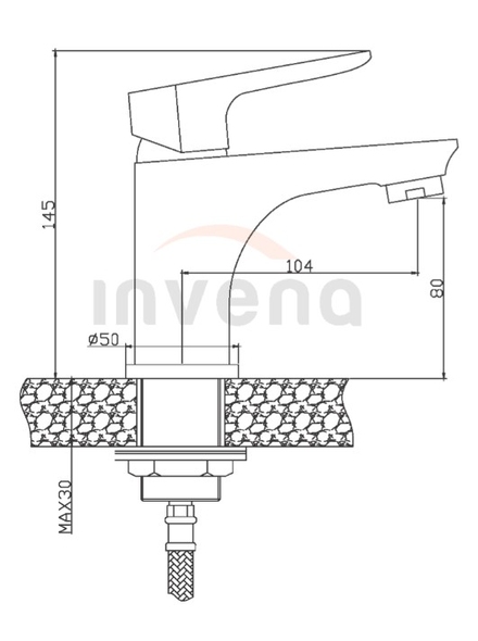 Baterie pentru chiuvetă Dokos BU-19-001-V