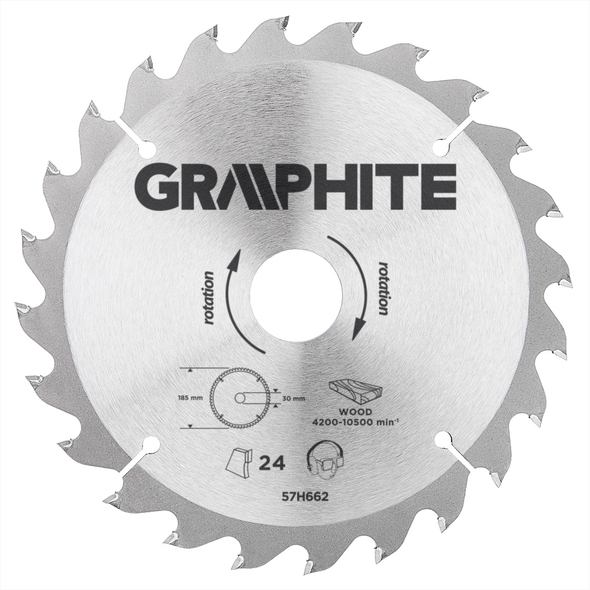 Disc p/lemn Graphite 185x30mm 3961