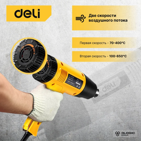 Suflantă aer cald DELI DL391202 2000W