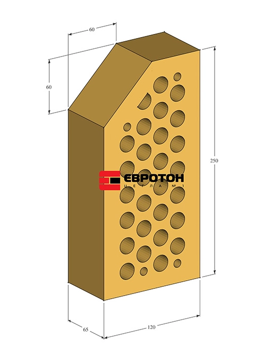 Cărămidă goală TM Евротон ИФ-29  желтый
