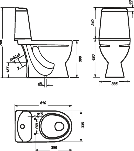 Vas WC Sanita Ideal Econom  