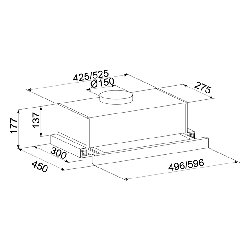 Вытяжка Tornado Sondo 700(60) FG LED