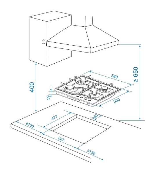Варочная панель Candy CHXG64CNB 