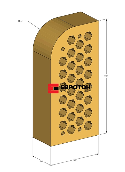 Кирпич пустотелый TM Евротон ИФ-5 ИФ-5 красный
