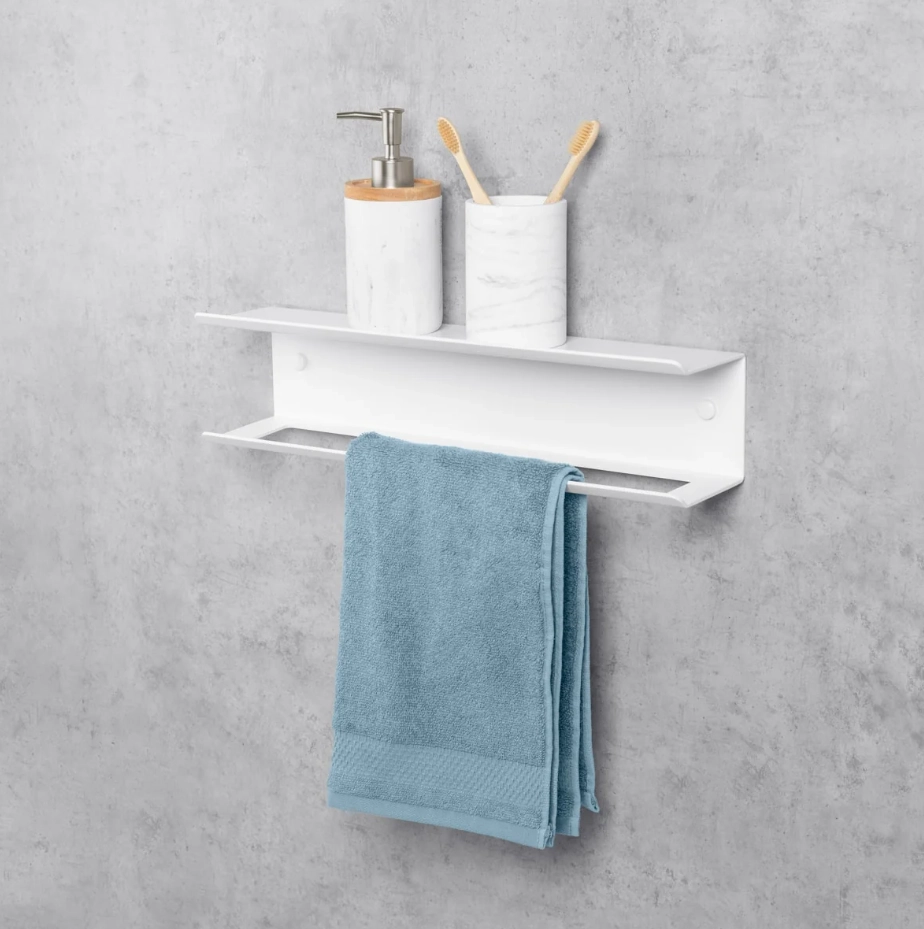 Вешалка для полотенец с полкой Daske Pody TR/PY-0638W белый