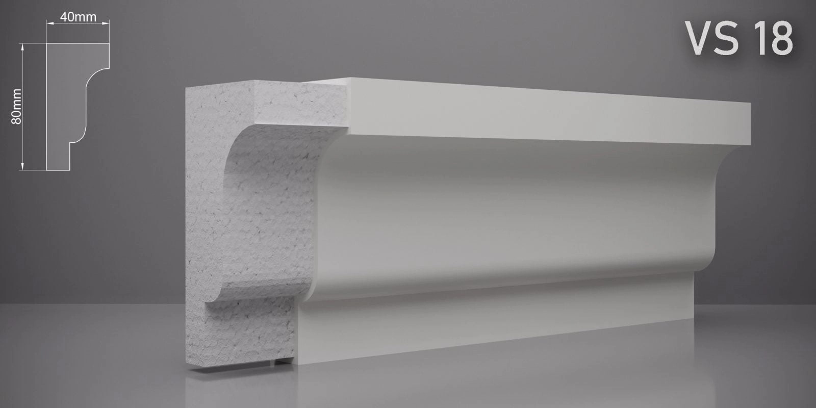 Декоративный пояс VS18 80x40мм