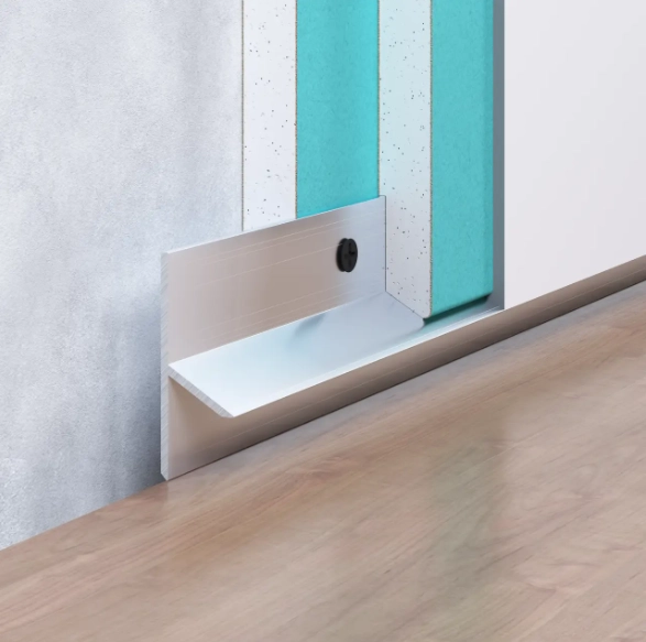 Алюминиевый профиль/ плинтус F2.10 10мм 3м