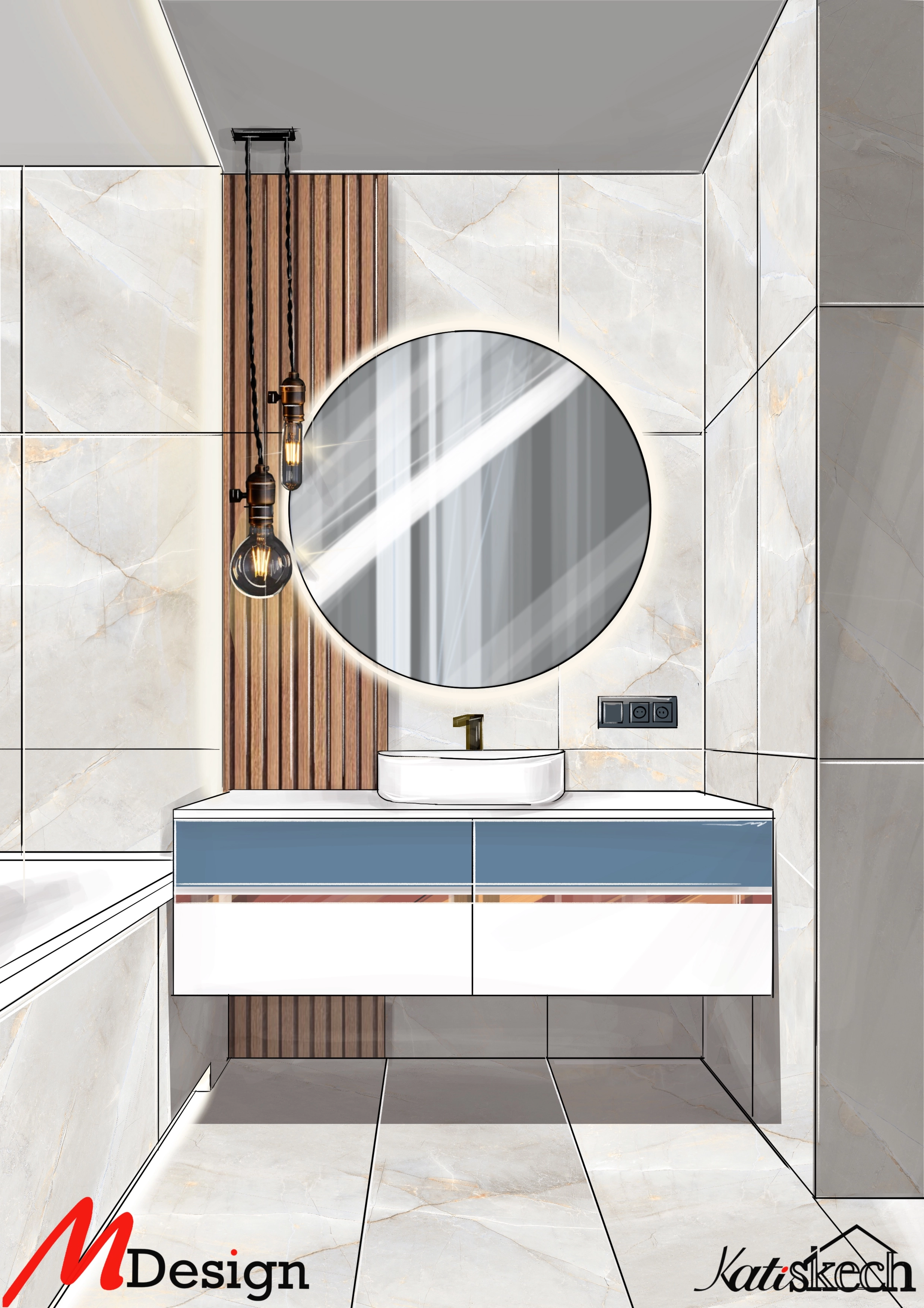 Плитка Boston 60x120 blue light