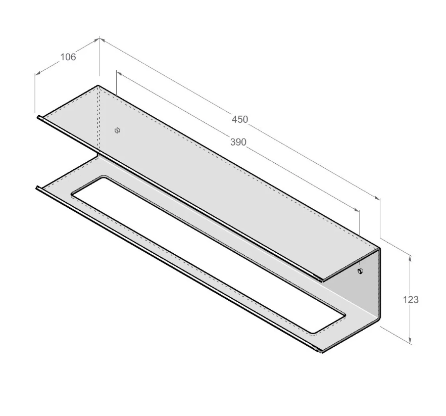 Вешалка для полотенец с полкой Daske Pody TR/PY-0621B чёрный