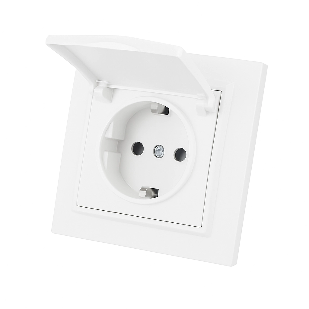 Priză cu capac IP44 EH-2116-PG