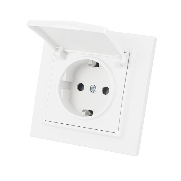 Priză cu capac IP44 EH-2116-PG