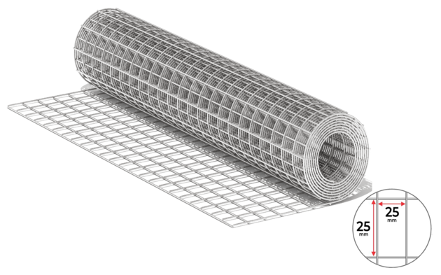 Plasă sudată zincată 25.4*25.4 D-1.6 H-1.5