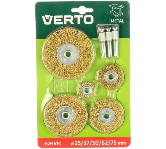 Набор стальных щеток Verto 62H614 3198