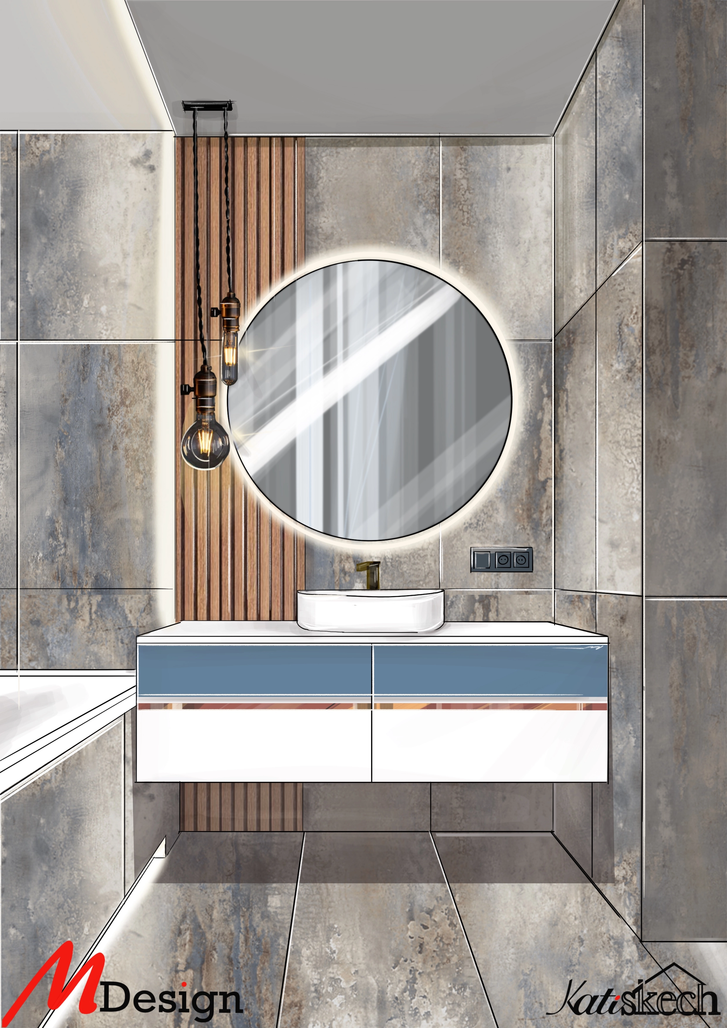 Плитка Faden 60x120 Grey 6398