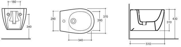 Биде Keramin Modica 1c белый