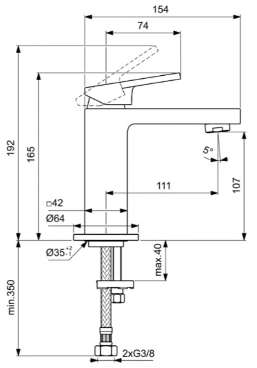 Смеситель Ideal Standart Atelier Extra BD501AA 10954