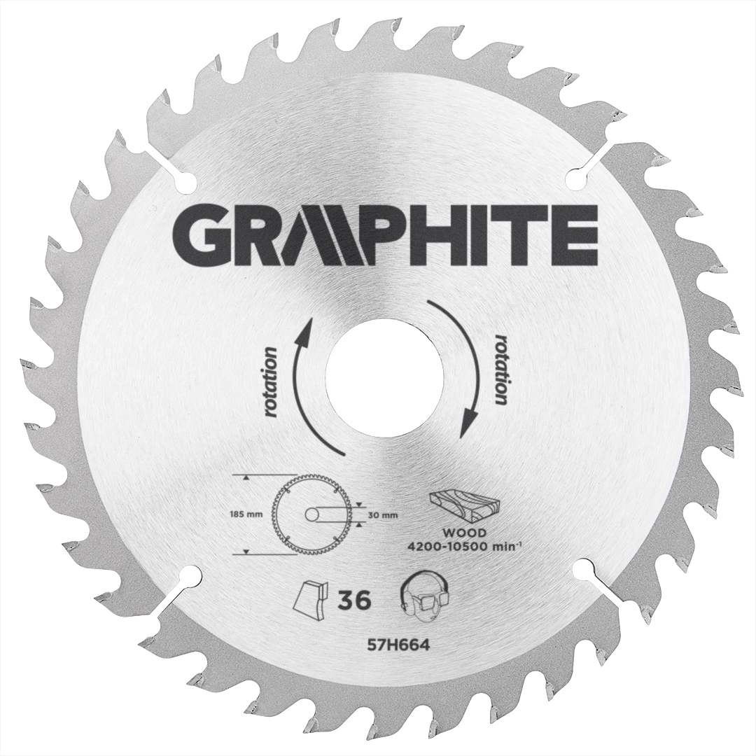 Disc pentru lemn 185x30mm Graphite 3962