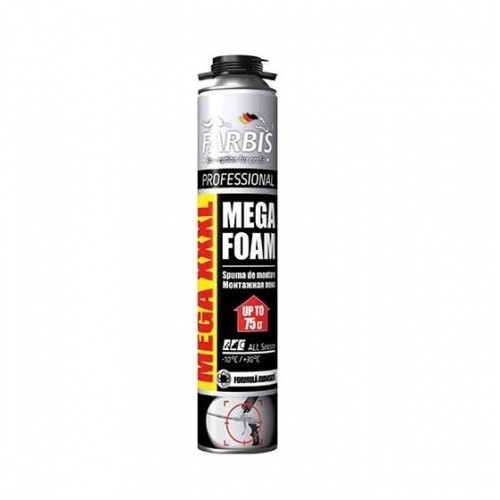 Spumă-adeziv pentru polistiren si vata minerala Farbis 750ml
