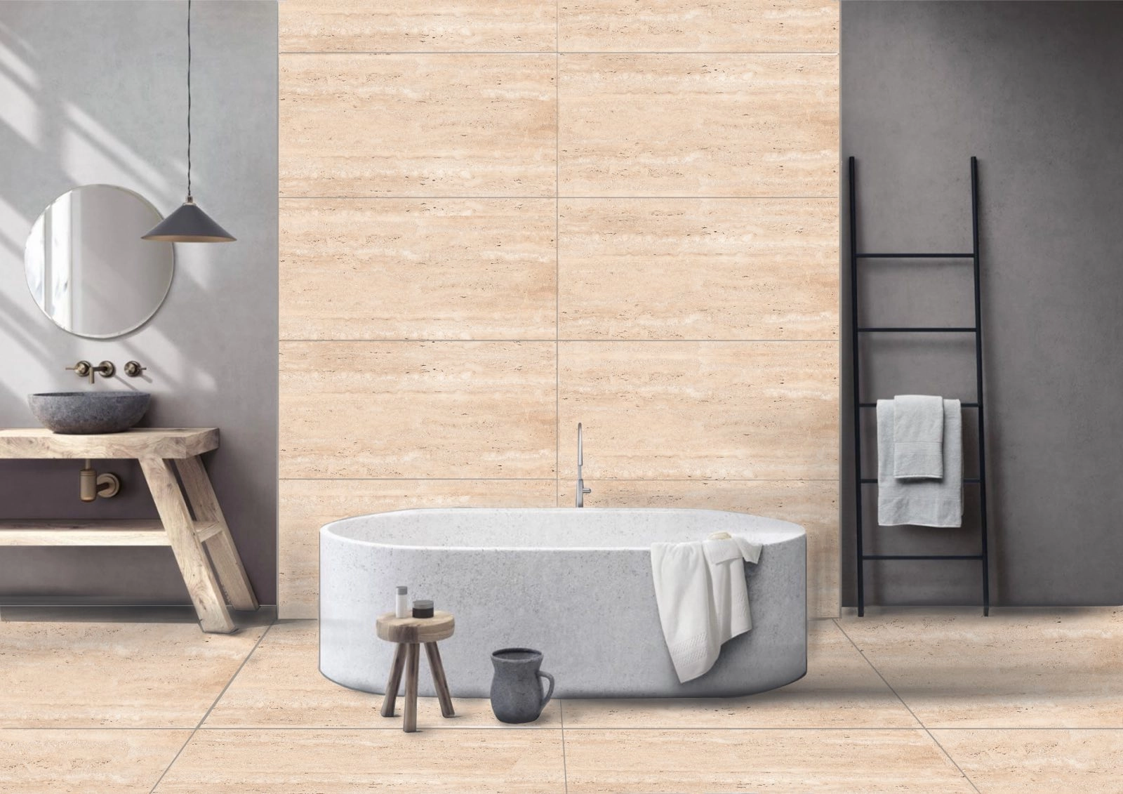 Плитка Exagres Travertino 60x120 Ivory