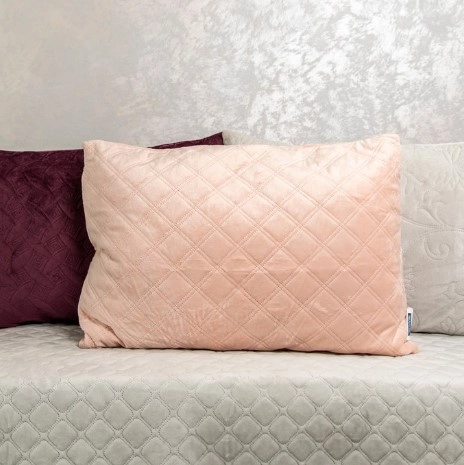 Pernă 50x70cm Velour/Pudra