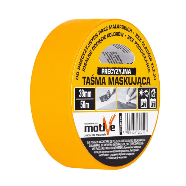 Bandă adezivă de mascare Motive Precizie 38mm x 50m 020 344
