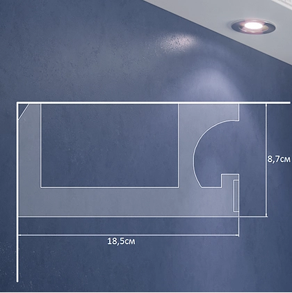 Потолочный плинтус XPS LD-08  124*190*2000 