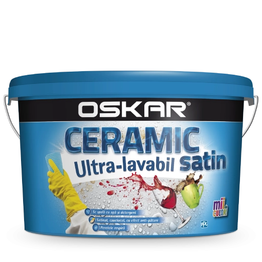 Vopsea Oskar Ceramic Ultravalabil Int Alb 2.5l