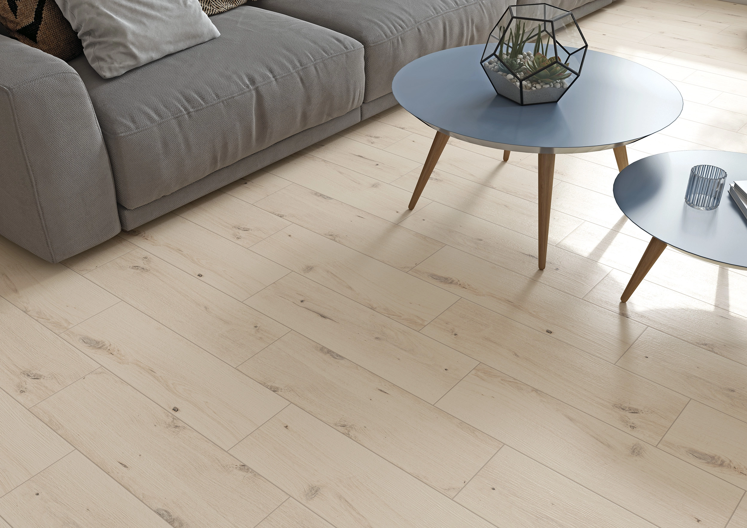 Gresie Cersanit SandWood 18.5x59.8 white