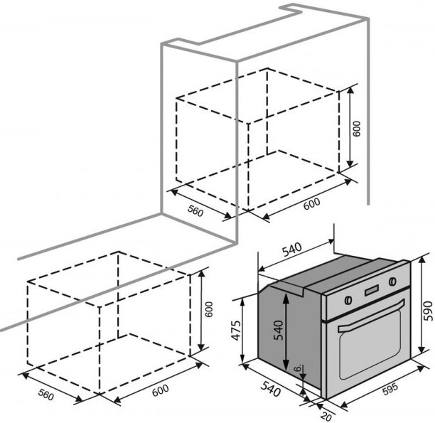 Электрический духовой шкаф  TORNADO TRC-6M 888WP WH 
