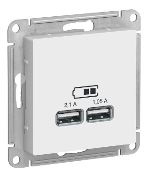 Priză Atlas USB 5V 2.1A/1.05A ATN000133 20410