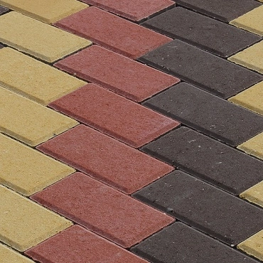 Брусчатка КИРПИЧ 4см желтая