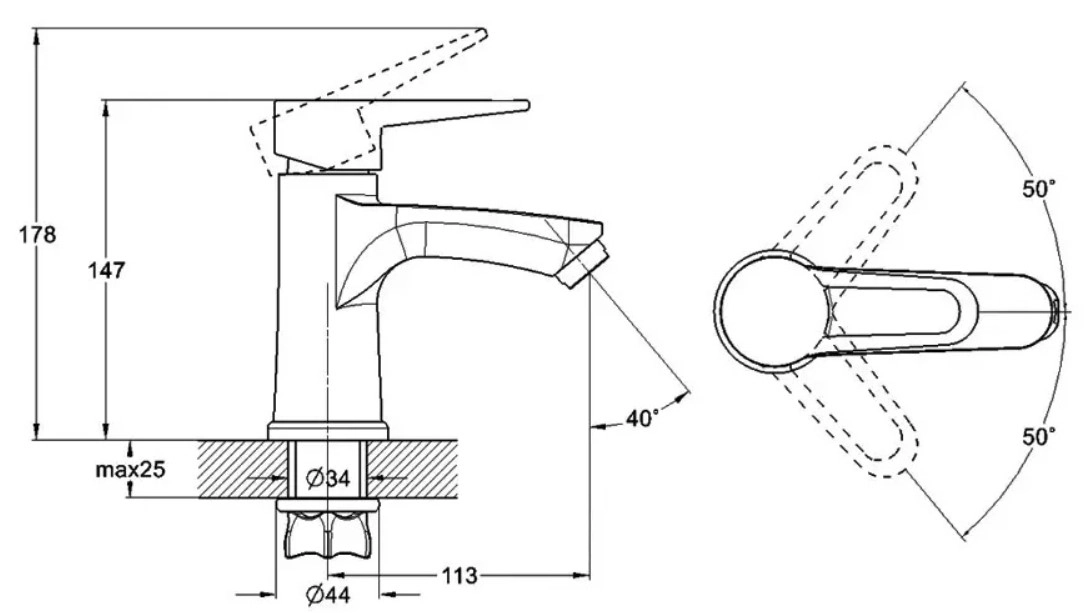 Смеситель Zegor PUD1-A045YB