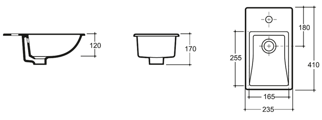 Раковина Keramin Bergamo Nova 40 белая 99M00969