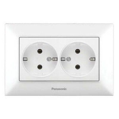 Priză dublă cu impământare Arkedia Slim 902052