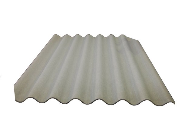 Шифер серый 8-ми волн. 2 резанными углами