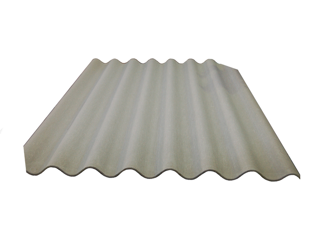 Шифер серый 8-ми волн. 2 резанными углами