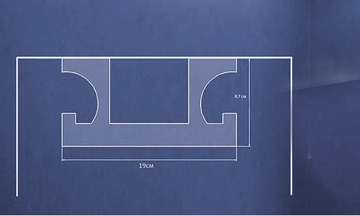 Потолочный плинтус Profil XPS LD-14  95*190*2000 