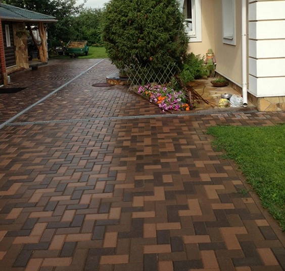 Брусчатка КИРПИЧ 4см коричневый