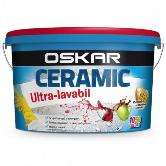 Vopsea Oskar Ceramic Ultravalabil Int Alb mat TR 2.5l