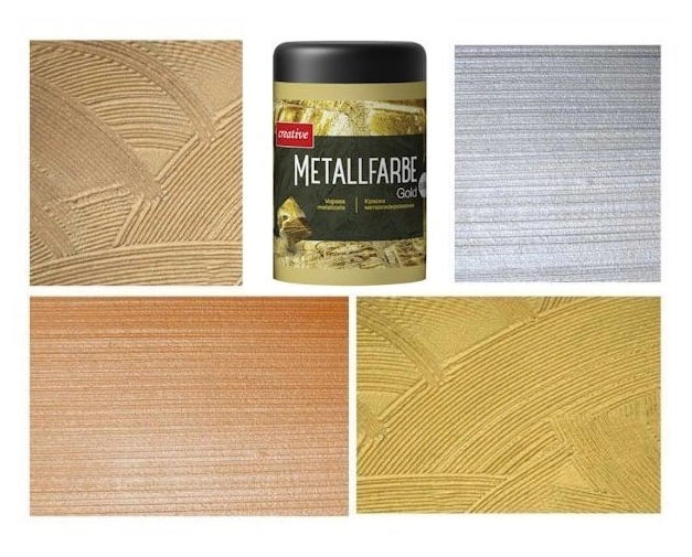 Vopsea metalizată Metallfarbe aur 500g