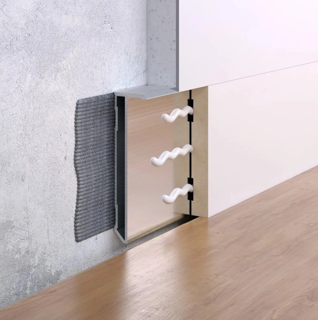 Плинтус скрытого монтажа алюминиевый F1 S958 2.5м