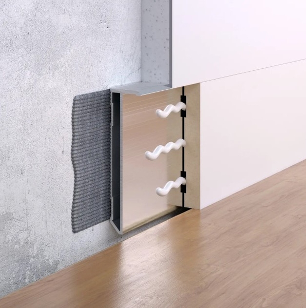 Plinta din aluminiu montare ascunsă  F1 S958 2.5m 