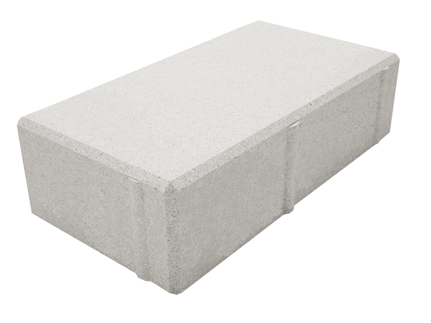 Брусчатка КИРПИЧ 4см белая