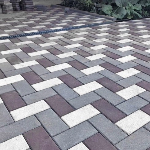 Брусчатка КИРПИЧ 4см белая