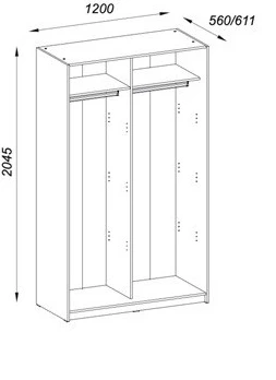 Шкаф 2D ST120 Smart Zegna каменный дуб 