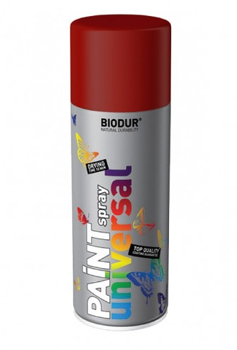 Спрей краска Biodur 400ml тёмно-красный 3002