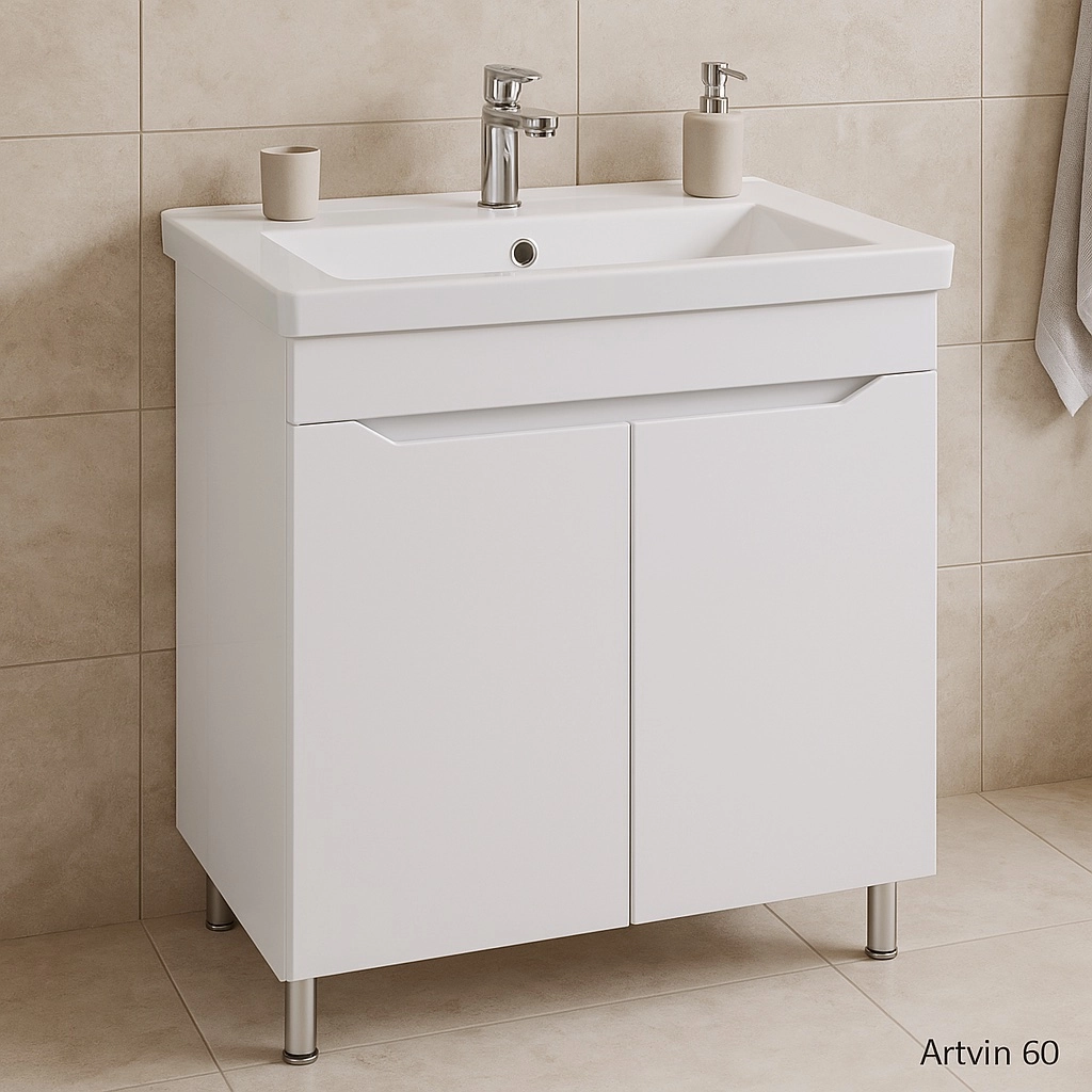 Шкаф под умывальник Morning Artvin 60 + умывальник